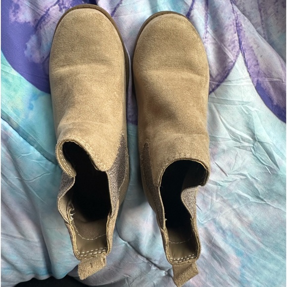 H&M Toddler Girls Taupe Glitter Booties Size 8.5 - Picture 2 of 7